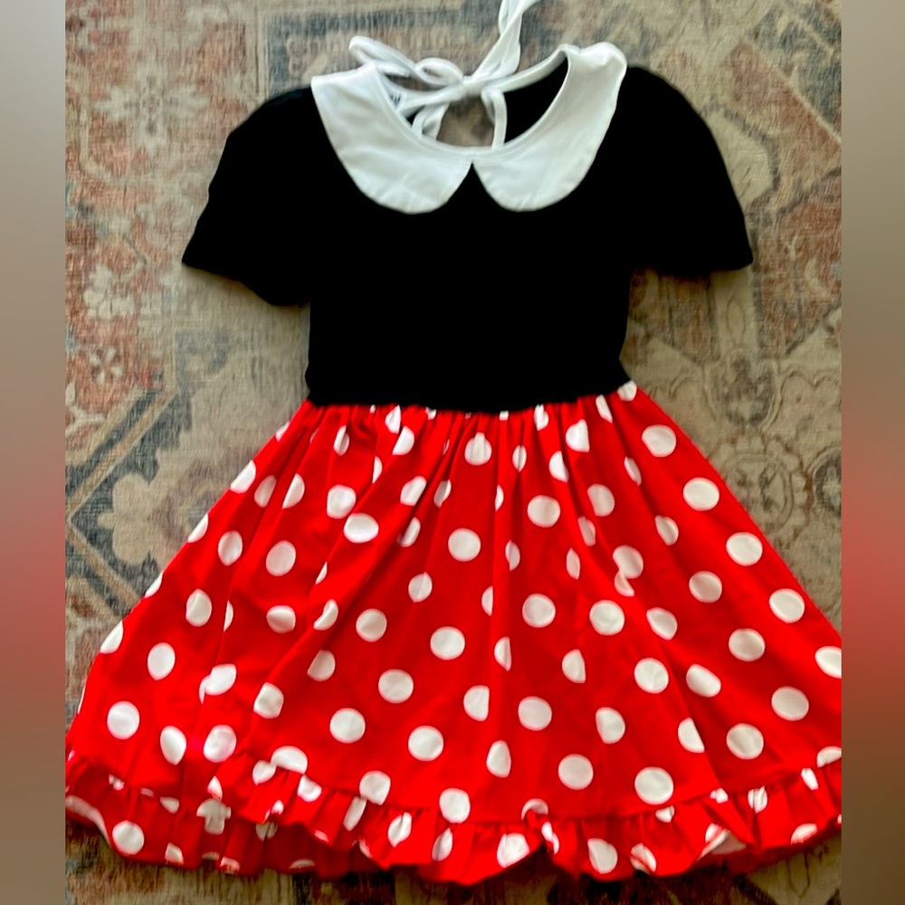Polka Dot Kids Dress - Black and Red